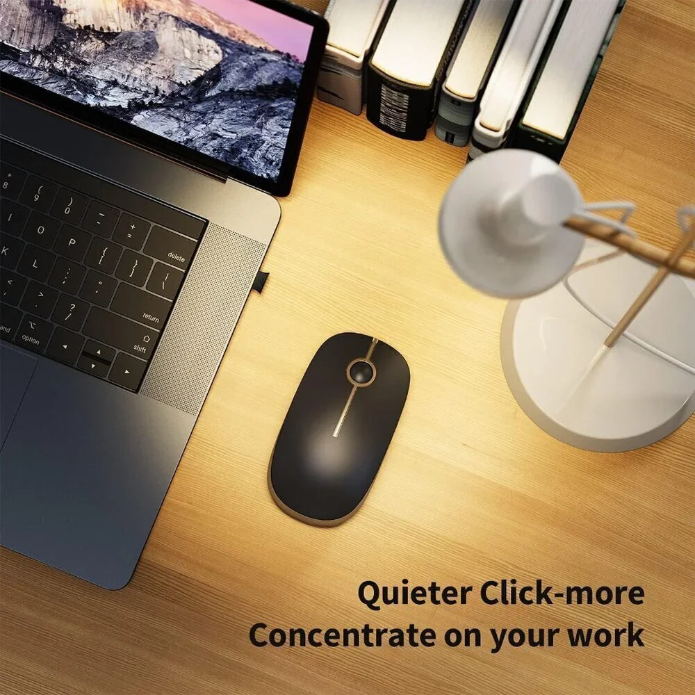 ✨ Mouse Wireless 2.4G Slim Portable Computer with Nano Silent Optical Laptop